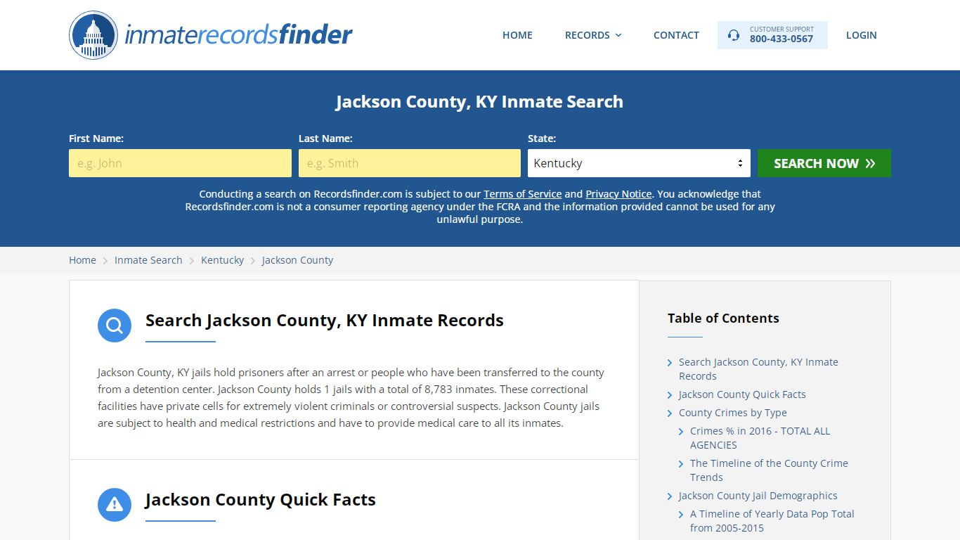 Jackson County, KY Inmate Lookup & Jail Records Online