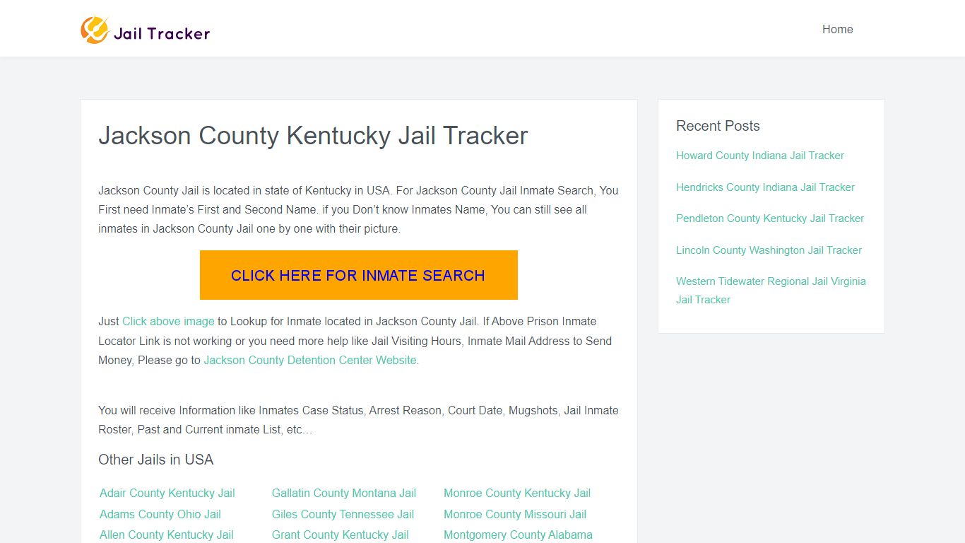 Jackson County Kentucky Jail Tracker - Inmate Search Online